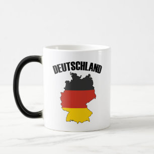 Taza Mágica Mapa de Deutschland - Bandera alemana - Viajes de 