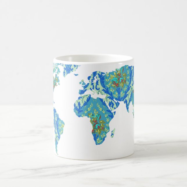 Taza Mágica Mapa del mundo moderno de Victoria | World Travell (Centro)