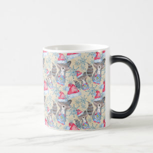 Taza Mágica Mapache del navidad