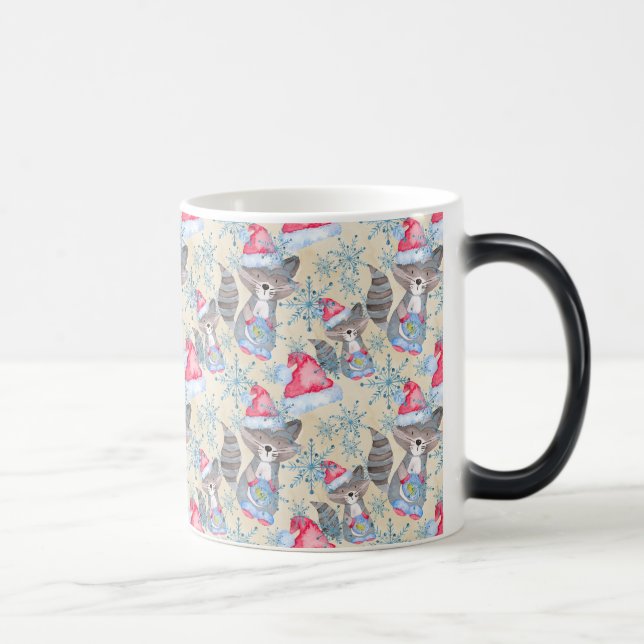 Taza Mágica Mapache del navidad (Derecha)