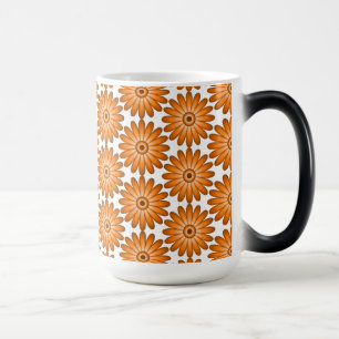 Taza Mágica Margaritas naranjas al estilo de los 70