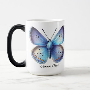 Taza Mágica Mariposa Azul Común Elegante Envoltura