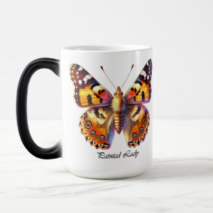 Taza Mágica Mariposa Dama Pintada Elegante Wrap
