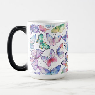 Taza Mágica Mariposas color mágico cambiante mugre