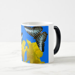 Taza Mágica Mariposas de barquillos azules malayas en Canna Ki