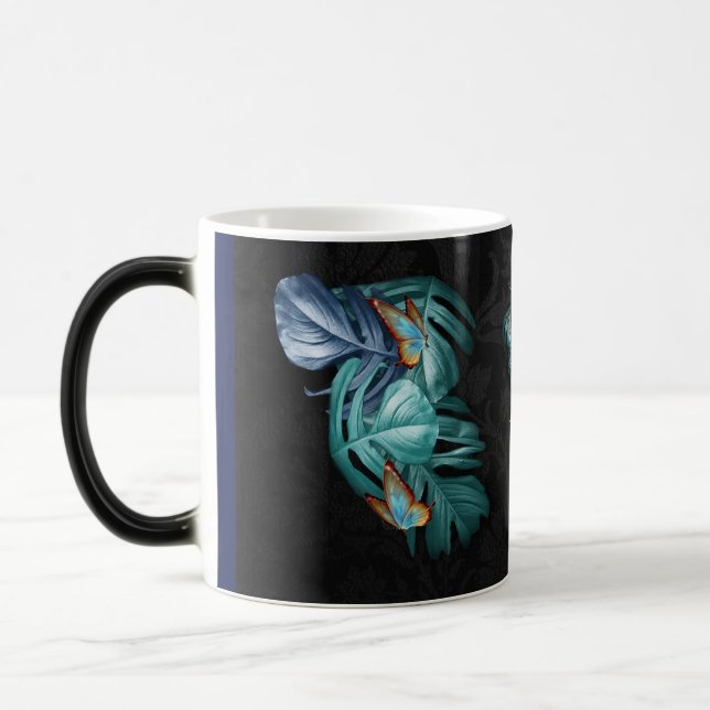 Taza Mágica Mariposas de Paraíso/Turquesa Tropical (Izquierda)