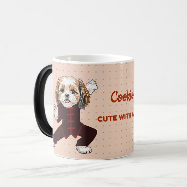 Taza Mágica Martial Arts Shih Tzu Mug – Cute Dog Gift (Anverso izquierdo)