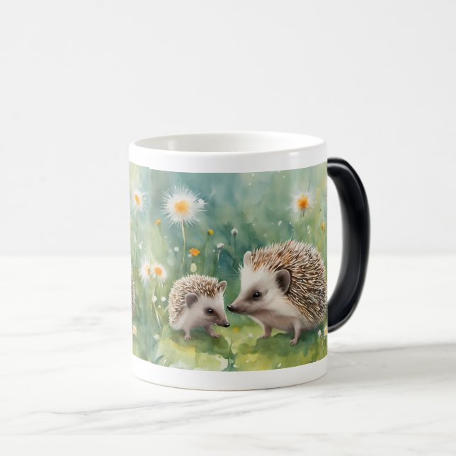 Taza Mágica Mascota Cute Hedgehog - Diseño Animal Adorable (Anverso derecho)