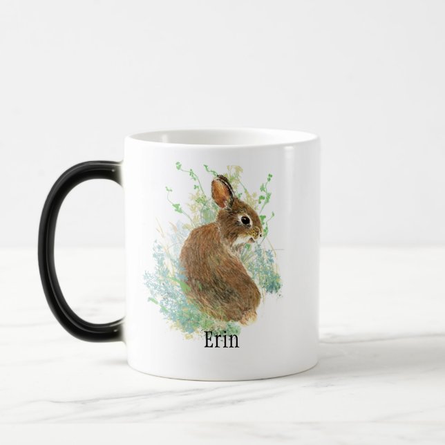 Taza Mágica Mascota de conejo conejo lindo nombre personalizad (Izquierda)