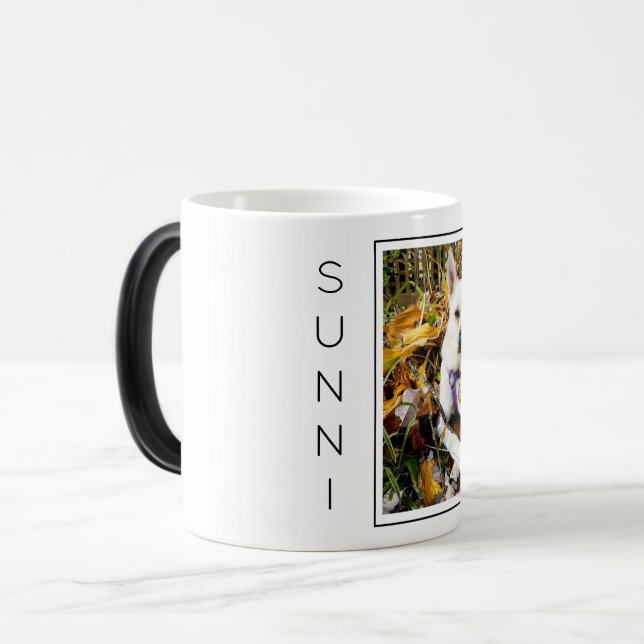 Taza Mágica Mascota personalizado FOTO, NOMBRE Diversión de lo (Anverso izquierdo)
