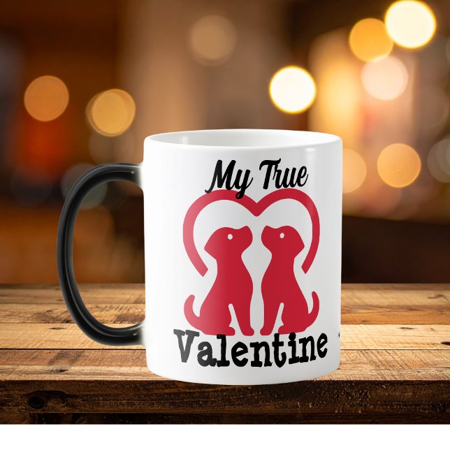 Taza Mágica Mascotas ''Mi San Valentín'' Rojo Personalizable (personalize)