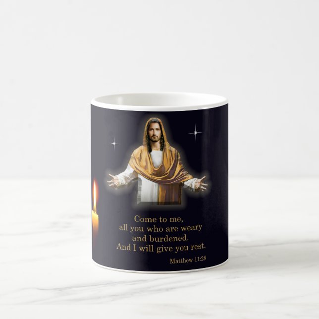 Taza Mágica Mateo 11:28 (Centro)