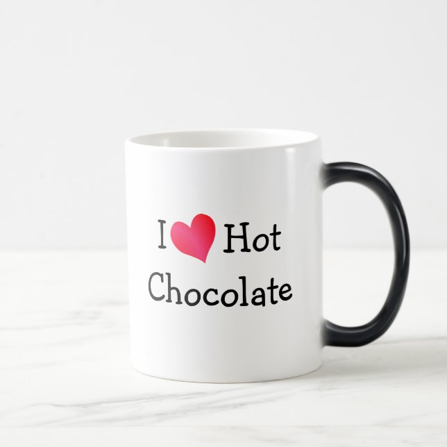 Taza Mágica Me encanta el chocolate caliente (Derecha)