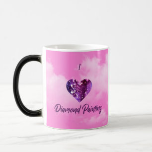Taza Mágica Me encanta la pintura de diamantes