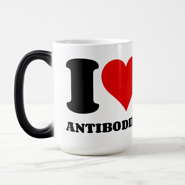 TAZA MÁGICA ME ENCANTAN LOS ANTICUERPOS (Izquierda)