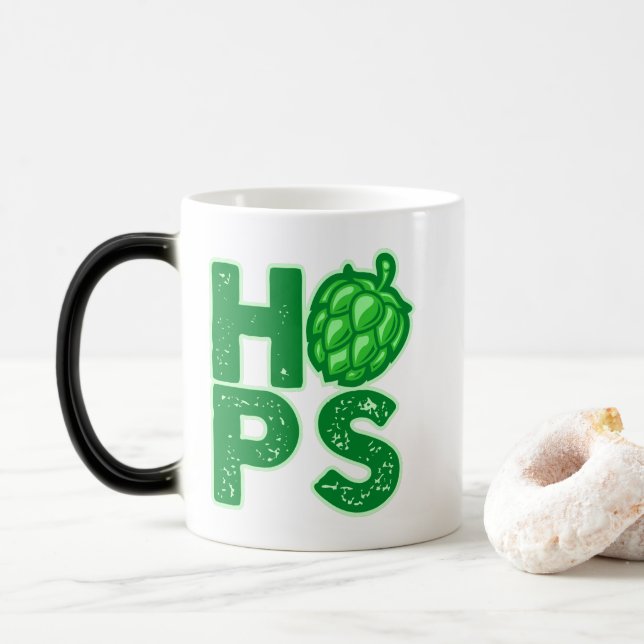 Taza Mágica Me Encantan Los Hops En La Cerveza Artesanal (Con donut)
