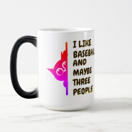 Taza Mágica Me gusta el gato que espía el béisbol