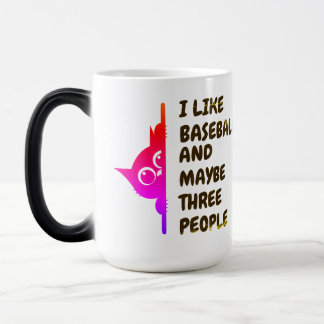 Taza Mágica Me gusta el gato que espía el béisbol