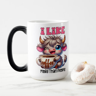 Taza Mágica Me Gusta Más el Café que la Gente