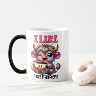 Taza Mágica Me Gusta Más el Café que las Personas