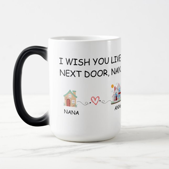Taza Mágica Me Gustaría Que Vieras Al Lado, Mug Personalizada (Izquierda)