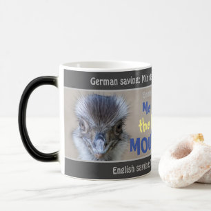 Taza Mágica Me paré el pelo a la montaña - ¡alemán tonto!