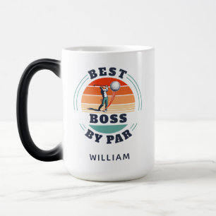 Taza Mágica Mejor Jefe Por Par Regalo Personalizado de Golf Re