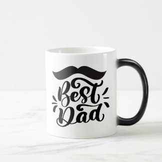 Taza Mágica Mejor papá, bigote