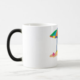 Taza Mágica Mente de Playa, Corazón Feliz Verano