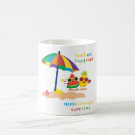 Taza Mágica Mente de Playa, Corazón Feliz Verano