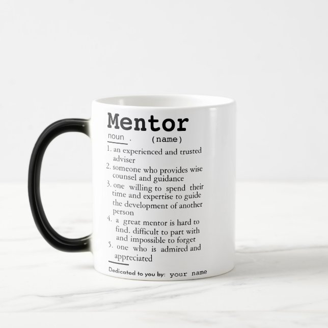 Taza Mágica Mentor Definition Mug,Gift For Mentor (Izquierda)