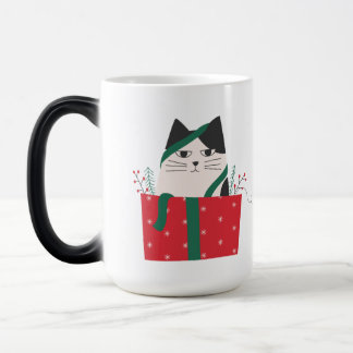 Taza Mágica Meowy Christmas Cat Mug – Festive & Funny Mug