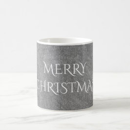Taza Mágica Merry Christmas Chalkboard Typography Black White