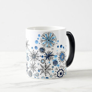 Taza Mágica Merry Christmas typography coffee y blanco mUg