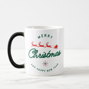 Taza Mágica Merry Christmas typography Modern Coffee Mugs