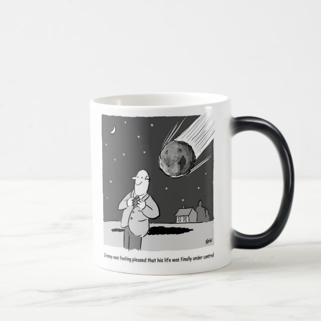Taza Mágica Meteor gracioso golpea el desastre de la Tierra (Derecha)
