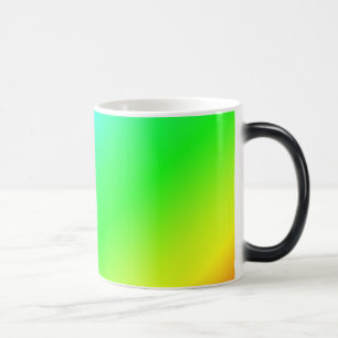Taza Mágica Mezcla diagonal azul verde arcoiris colorida