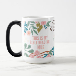 Taza Mágica Mi Biblia Leyendo nombre personalizado de resumen