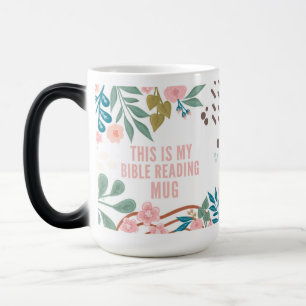 Taza Mágica Mi Biblia Leyendo nombre personalizado de resumen