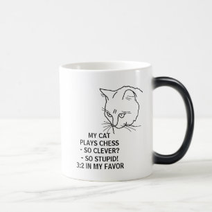 Taza Mágica Mi gato juega al personalizable de ajedrez