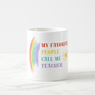 Taza Mágica Mi Gente Favorita Me Llama Maestra Mug Mini Cuto