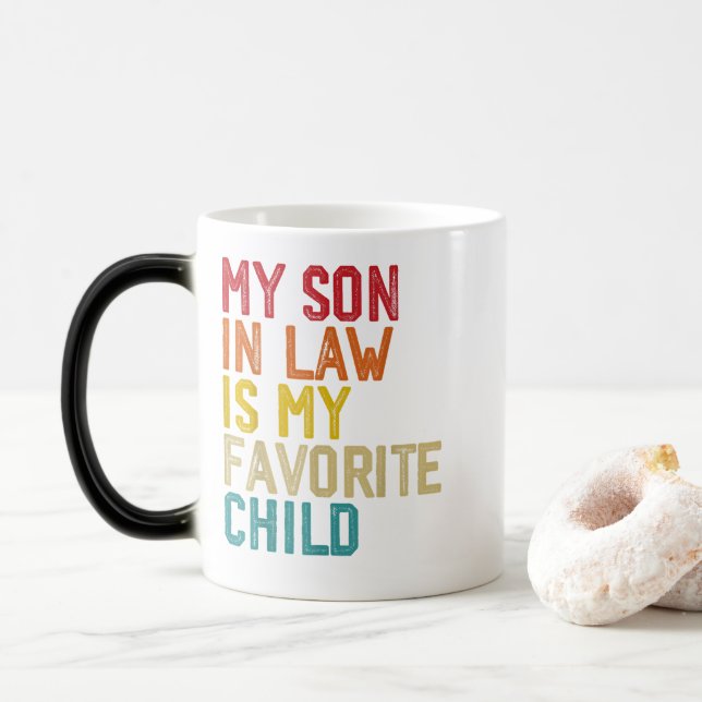 Taza Mágica Mi Hijo De Derecho Es Mi Familia Alegre Favorita (Con donut)