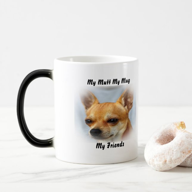 Taza Mágica Mi Mutt Mi Mug Mis Amigos. (Con donut)