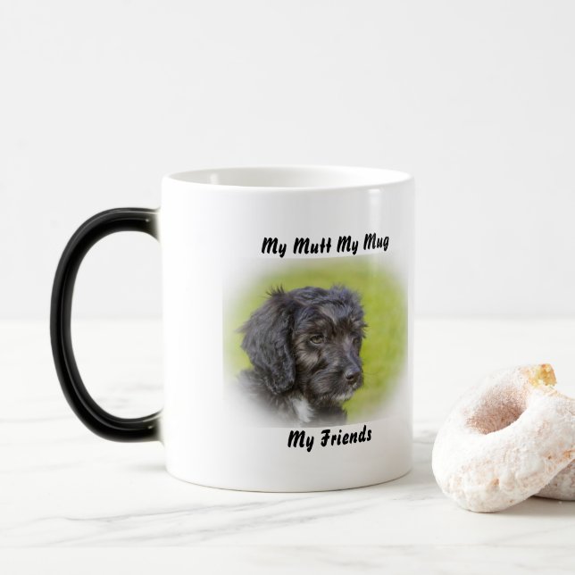 Taza Mágica Mi Mutt Mi Mug Mis Amigos. (Con donut)