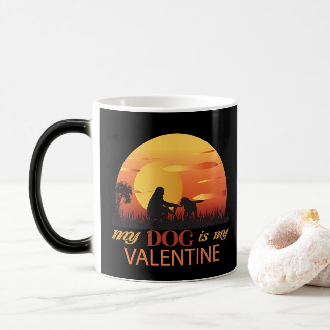 Taza Mágica Mi Perro Es Mi Valentín (Con donut)