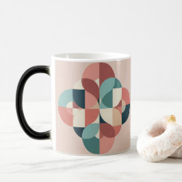 Taza Mágica MidCentury Modern Circles Design Morphing Mug