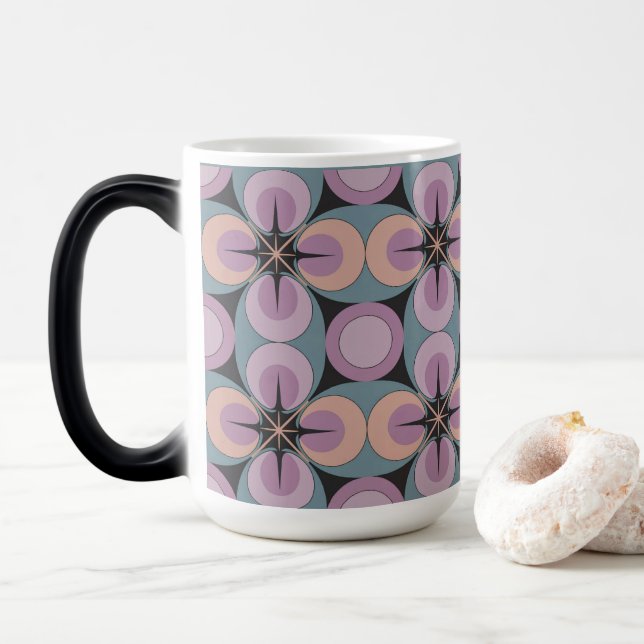 Taza Mágica MidCentury Modern Geometric Morphing Mug (Con donut)