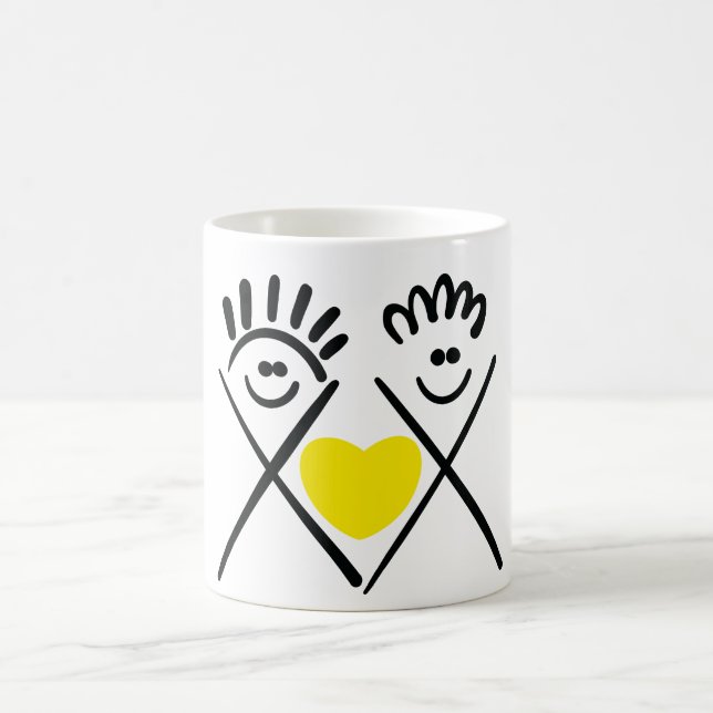 Taza Mágica Minimal Friends – Line Art  (Centro)