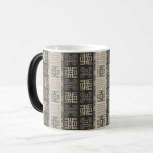 Taza Mágica modelo étnico tribal africano. Adinkra simbols.