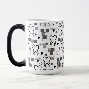 Taza Mágica Moderno diente blanco y negro